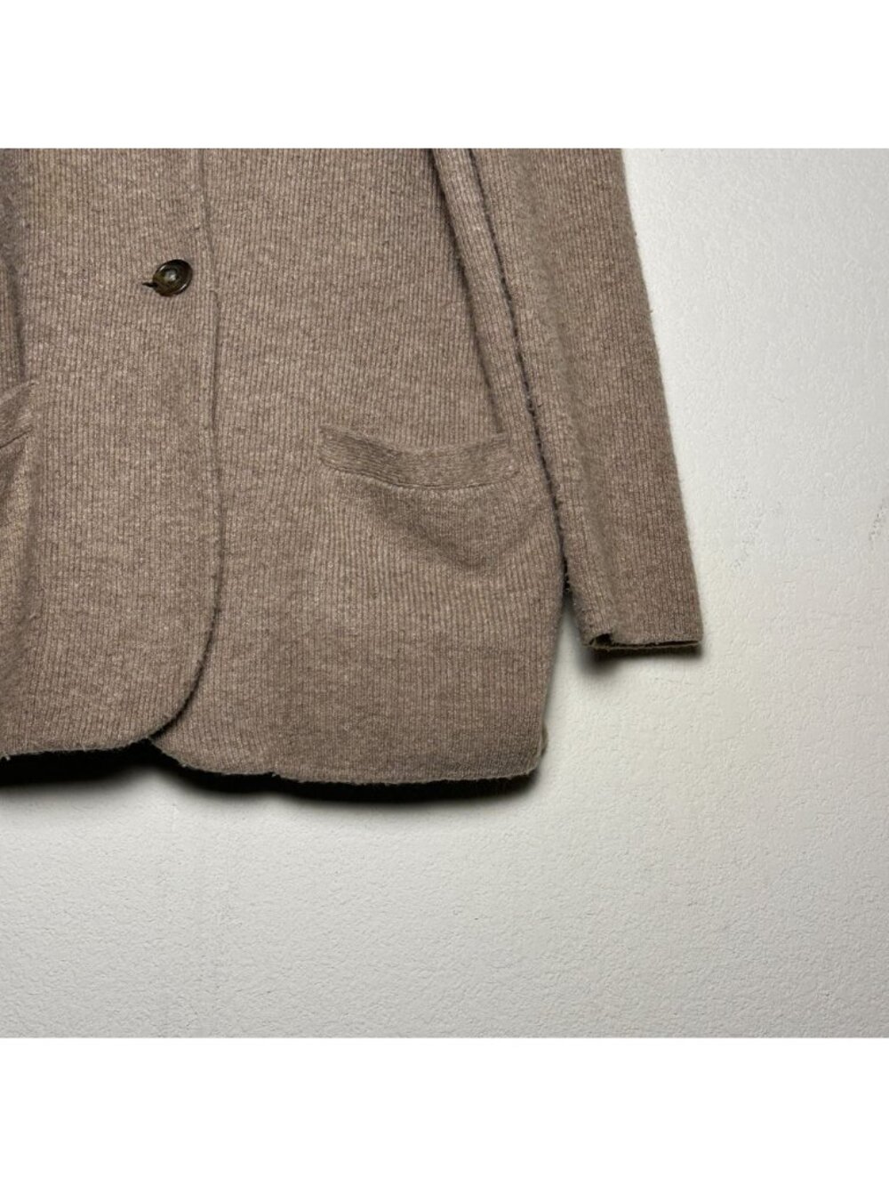 J.Crew Merino Coat Cardigan Women XS Outerwear Brown Warm Cocoon Knit Wool Blend - Picture 7 of 10